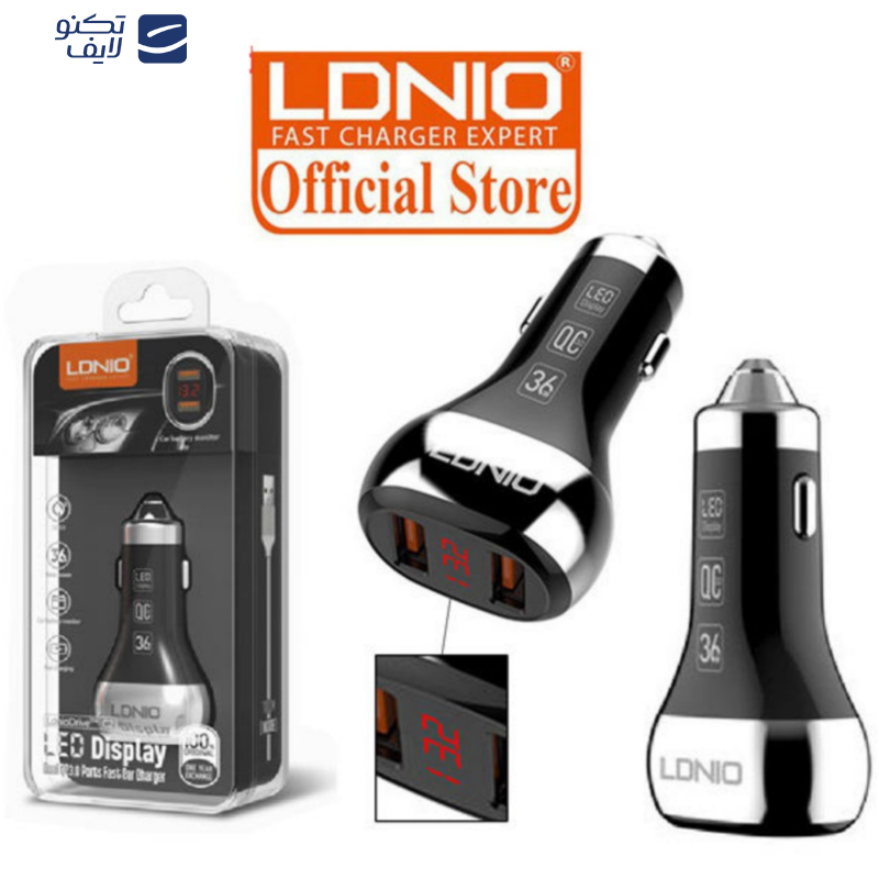 شارژر فندکی الدینیو مدل C2 به همراه کابل تبدیل USB-C شارژر فندکی الدینیو مدل C2 به همراه کابل تبدیل USB-C