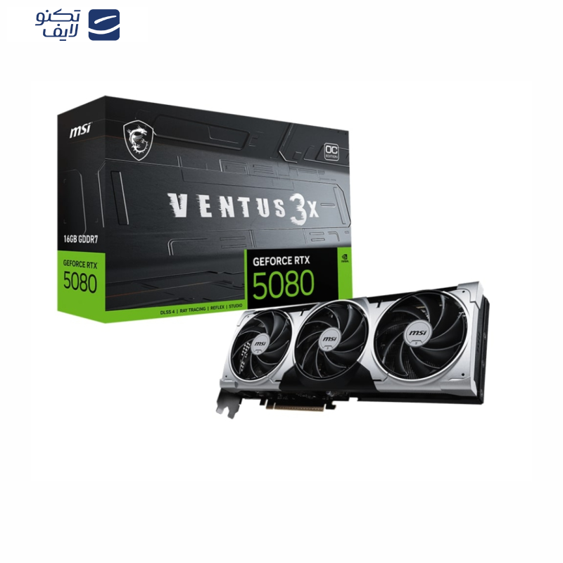 کارت گرافیک ام اس آی مدل GeForce RTX 5080 16G VENTUS 3X OC PLUS کارت گرافیک ام اس آی مدل GeForce RTX 5080 16G VENTUS 3X OC PLUS