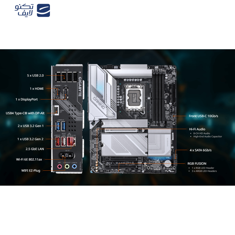 مادربرد گیگابایت مدل B860 GAMING X WIFI6E مادربرد گیگابایت مدل B860 GAMING X WIFI6E