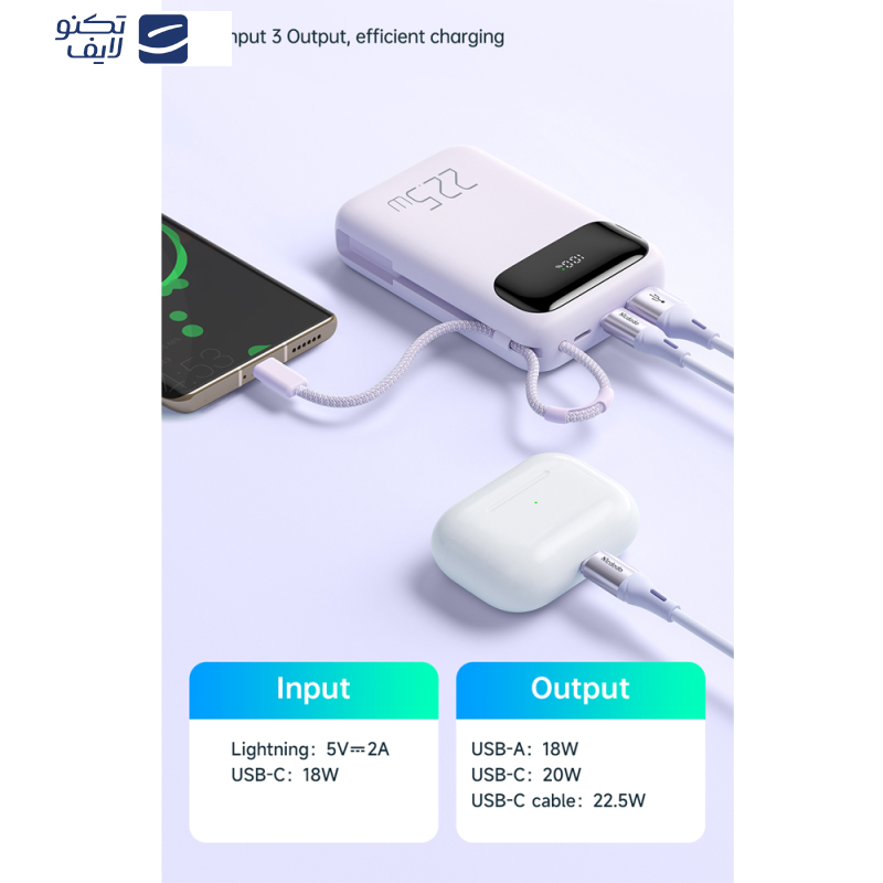 پاوربانک مک دودو مدل MC-324 ظرفیت 10000 میلی آمپر ساعت پاوربانک مک دودو مدل MC-324 ظرفیت 10000 میلی آمپر ساعت