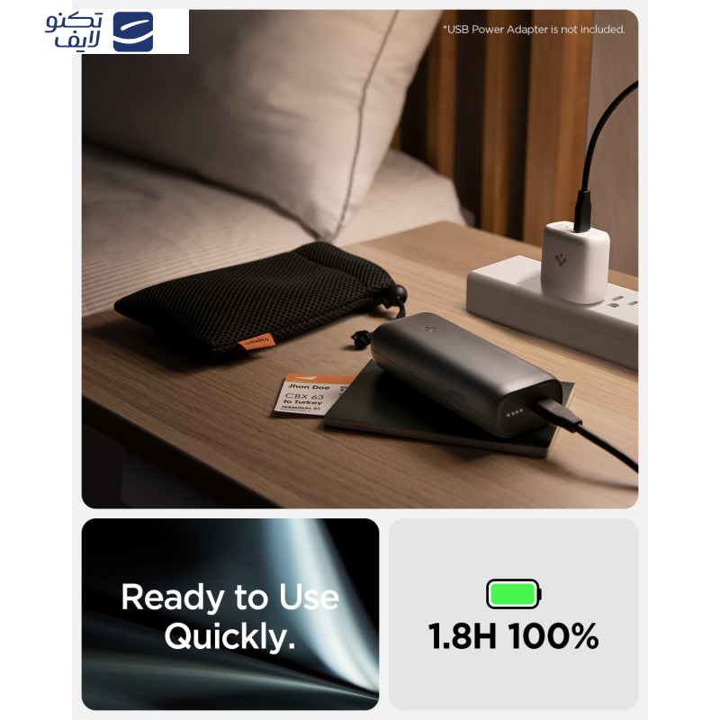 پاوربانک اسپیگن مدل ArcPack ظرفیت 10000 میلی آمپر ساعت پاوربانک اسپیگن مدل ArcPack ظرفیت 10000 میلی آمپر ساعت