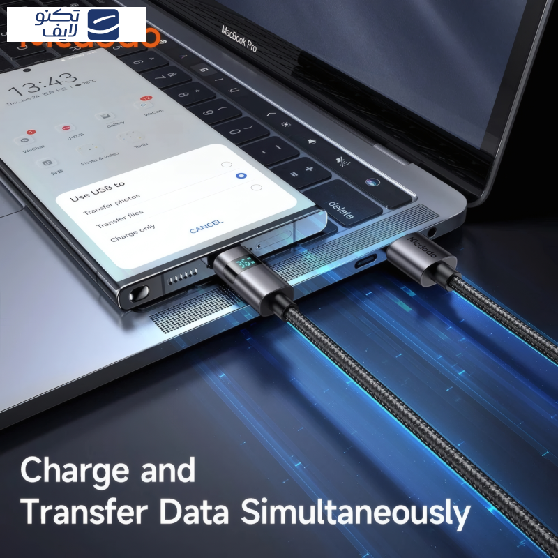 کابل تبدیل USB به USB-C مک دودو مدل CA-652 طول 1.2 متر کابل تبدیل USB به USB-C مک دودو مدل CA-652 طول 1.2 متر