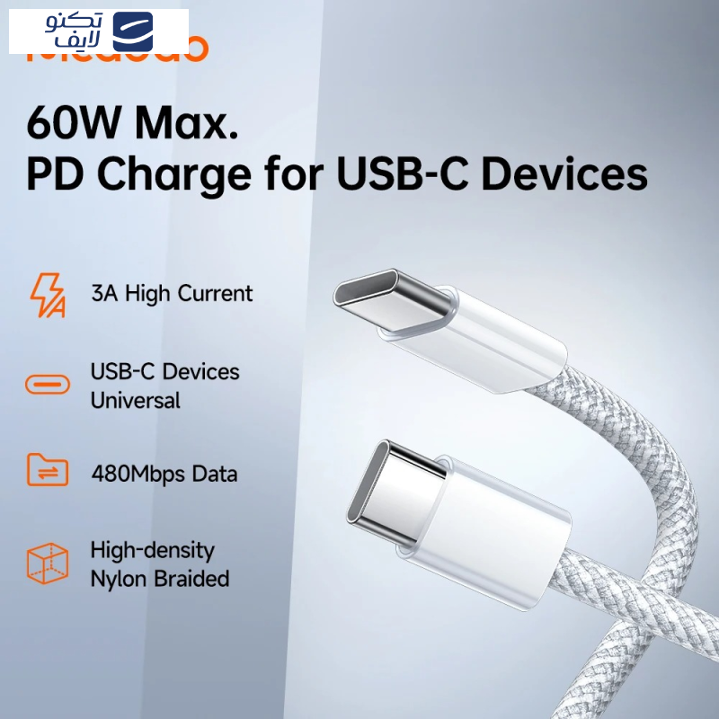 کابل USB-C مک دودو مدل CA-5690 طول 1 متر کابل USB-C مک دودو مدل CA-5690 طول 1 متر
