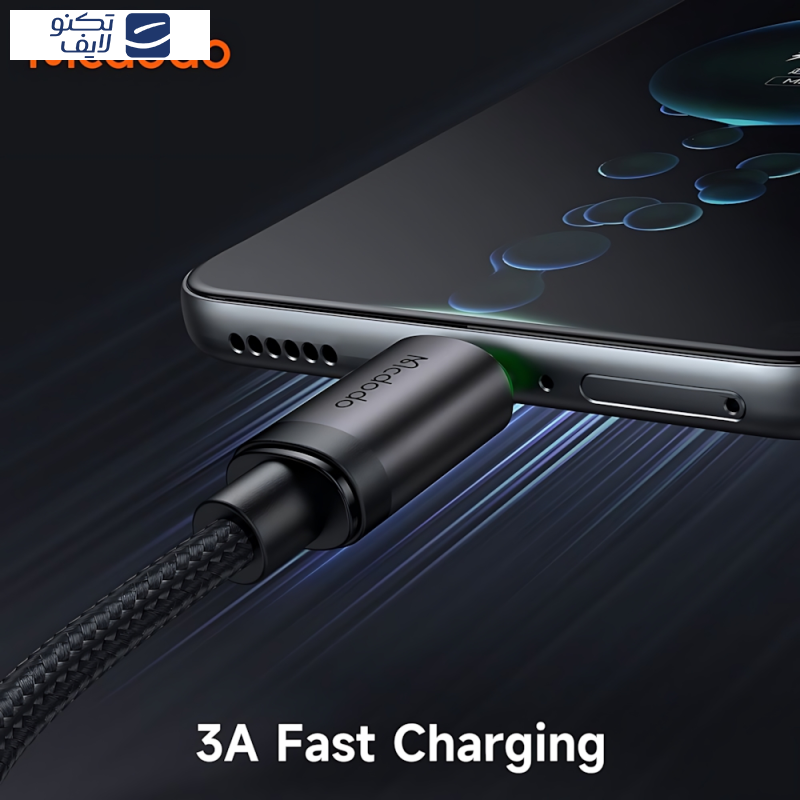 کابل تبدیل USB به USB-C مک دودو مدل MCCA396 LED Version طول 1 متر کابل تبدیل USB به USB-C مک دودو مدل MCCA396 LED Version طول 1 متر