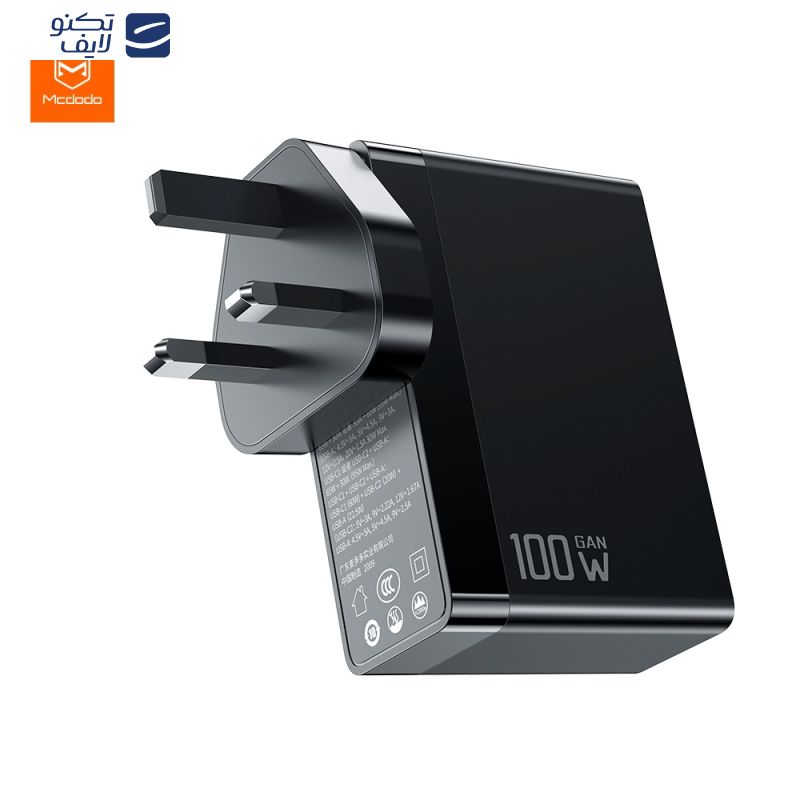 شارژر دیواری 100 وات مک دودو مدل CH-810 GaN Version 100W شارژر دیواری 100 وات مک دودو مدل CH-810 GaN Version 100W