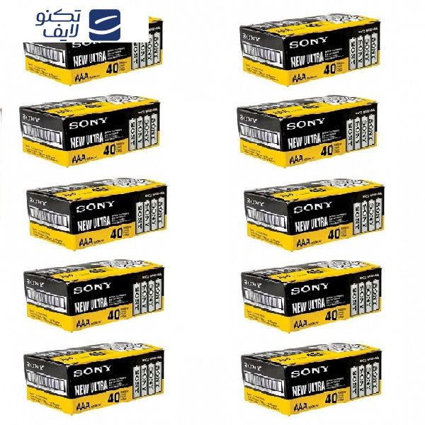 باتری نیم قلمی سونی مدل R03 NEW ULTRA بسته 400 عددی 
