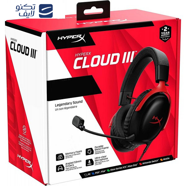 هدست گیمینگ هایپرایکس مدل  Cloud III هدست گیمینگ هایپرایکس مدل  Cloud III