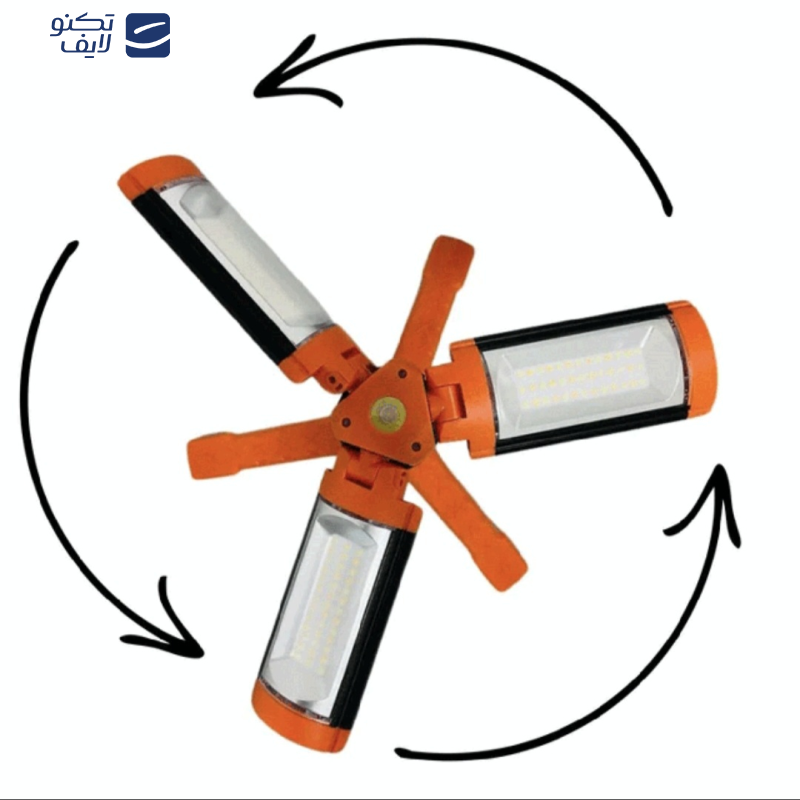 چراغ قوه مدل شارژی تاشو با نور مهتابی چراغ قوه مدل شارژی تاشو با نور مهتابی