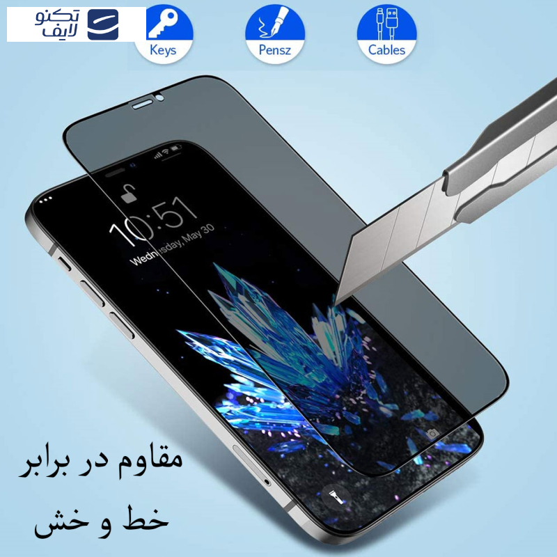 محافظ صفحه نمایش حریم شخصی مدل PRV مناسب برای گوشی موبایل اپل iPhone 12 Pro Max محافظ صفحه نمایش حریم شخصی مدل PRV مناسب برای گوشی موبایل اپل iPhone 12 Pro Max