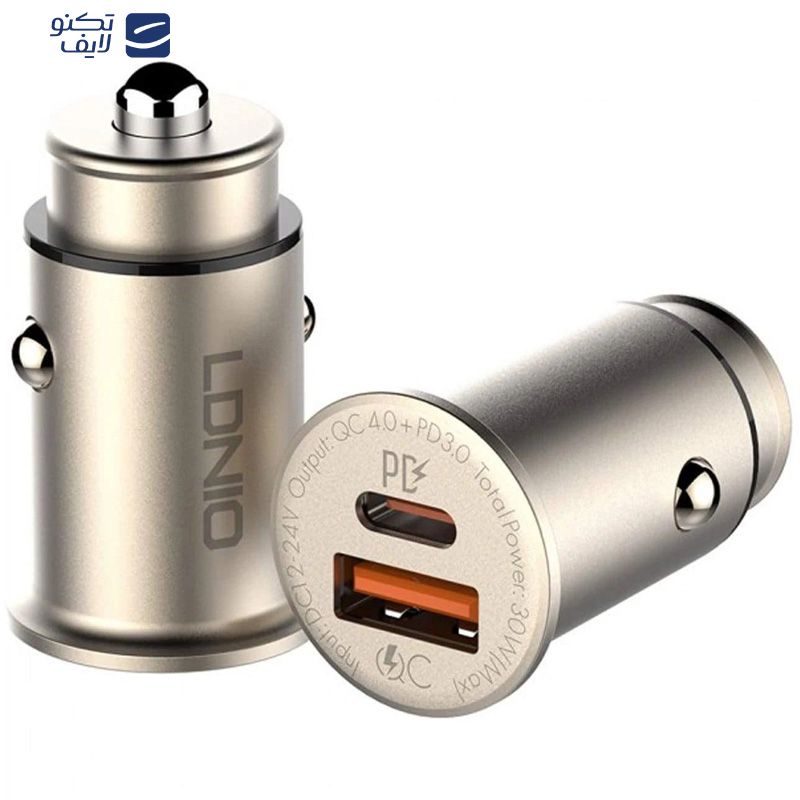 شارژر فندکی الدینیو مدل C506Q به همراه کابل تبدیل microUSB شارژر فندکی الدینیو مدل C506Q به همراه کابل تبدیل microUSB