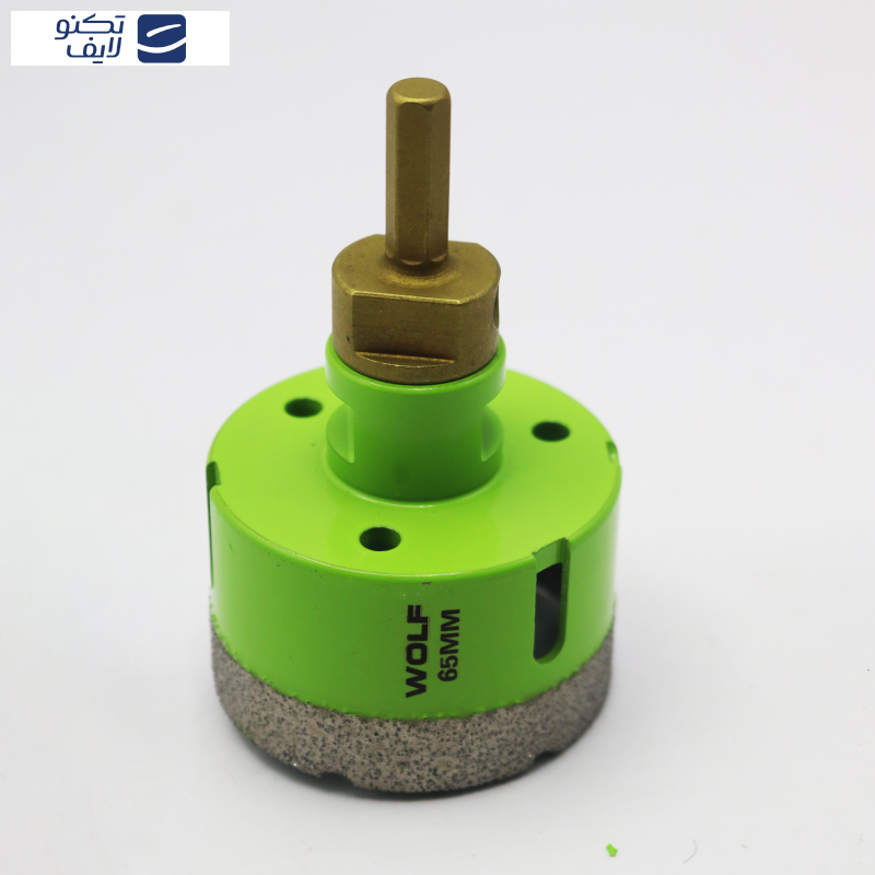 گردبر فرزی سنگ و سرامیک ولف مدل YP-065 به همراه رابط تبدیل به دریل سایز 65 میلی متر  گردبر فرزی سنگ و سرامیک ولف مدل YP-065 به همراه رابط تبدیل به دریل سایز 65 میلی متر