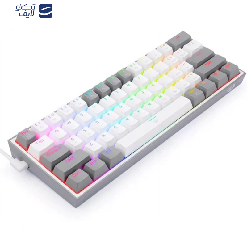 کیبورد مخصوص بازی ردراگون مدل FIZZ K617-GREY/WHITE کیبورد مخصوص بازی ردراگون مدل FIZZ K617-GREY/WHITE