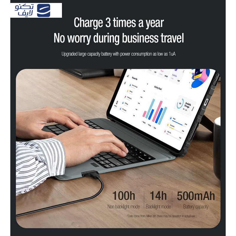 کیف کلاسوری کیبورد دار نیلکین مدل Bumper Combo Backlit Keyboard مناسب برای تبلت اپل (2022 / 2021 / 2020) iPad Air13 (2025) / iPad Air13 (2024) /iPad 12.9 کیف کلاسوری کیبورد دار نیلکین مدل Bumper Combo Backlit Keyboard مناسب برای تبلت اپل (2022 / 2021 / 2020) iPad Air13 (2025) / iPad Air13 (2024) /iPad 12.9