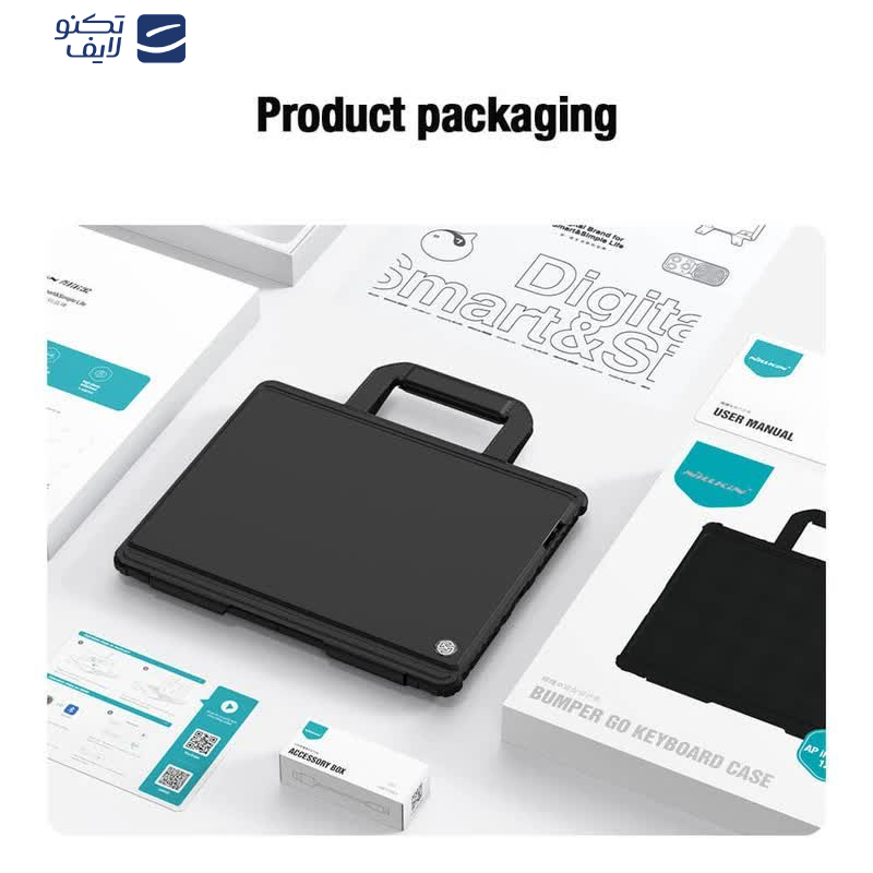 کیف کلاسوری کیبورد دار نیلکین مدل Bumper Go Keyboard مناسب برای تبلت اپل (2022 / 2021 / 2020) iPad Air13(2025) / iPad Air13(2024) /iPad 12.9 کیف کلاسوری کیبورد دار نیلکین مدل Bumper Go Keyboard مناسب برای تبلت اپل (2022 / 2021 / 2020) iPad Air13(2025) / iPad Air13(2024) /iPad 12.9