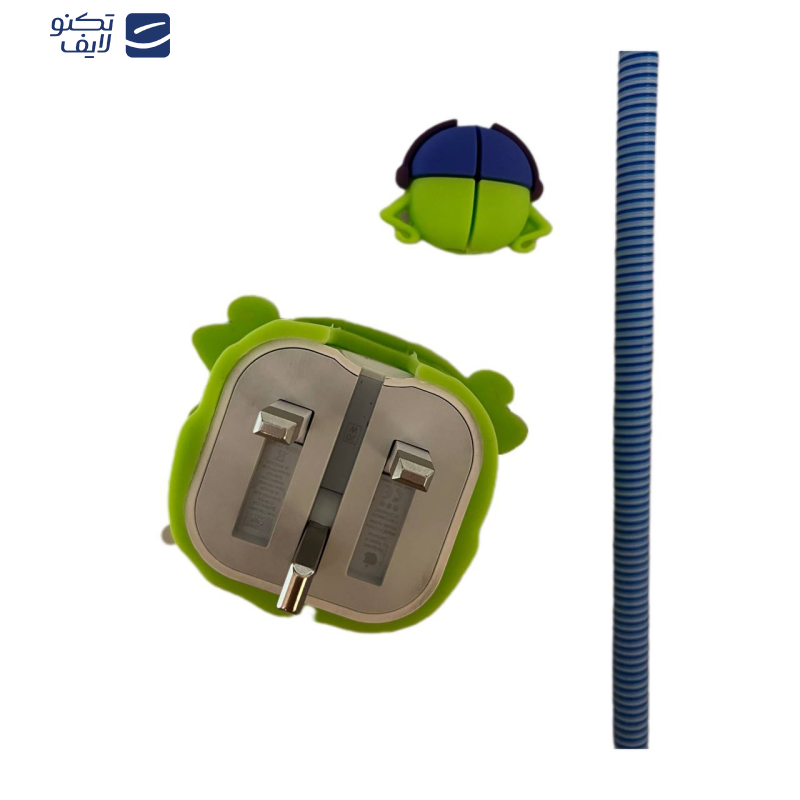 محافظ کابل طرح مایک مدل Silicon  به همراه محافظ شارژ دیواری  مجموعه 4 عددی محافظ کابل طرح مایک مدل Silicon  به همراه محافظ شارژ دیواری  مجموعه 4 عددی