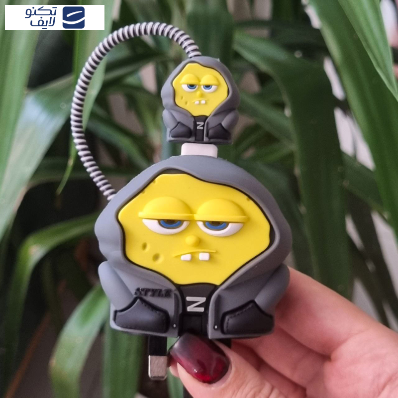 محافظ کابل و شارژر دیواری سانیلند طرح باب اسفنجی مجموعه 4 عددی محافظ کابل و شارژر دیواری سانیلند طرح باب اسفنجی مجموعه 4 عددی