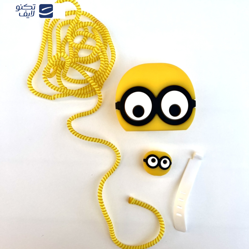 کاور مدل محافظ کابل و شارژر طرح مینیون مجموعه ۴ عددی مناسب برای شارژر 20W اپل کاور مدل محافظ کابل و شارژر طرح مینیون مجموعه ۴ عددی مناسب برای شارژر 20W اپل