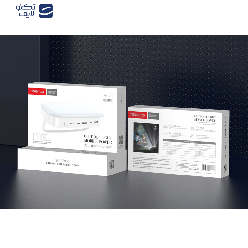 پاوربانک ترانیو مدل F15 ظرفیت 10000 میلی آمپرساعت پاوربانک ترانیو مدل F15 ظرفیت 10000 میلی آمپرساعت