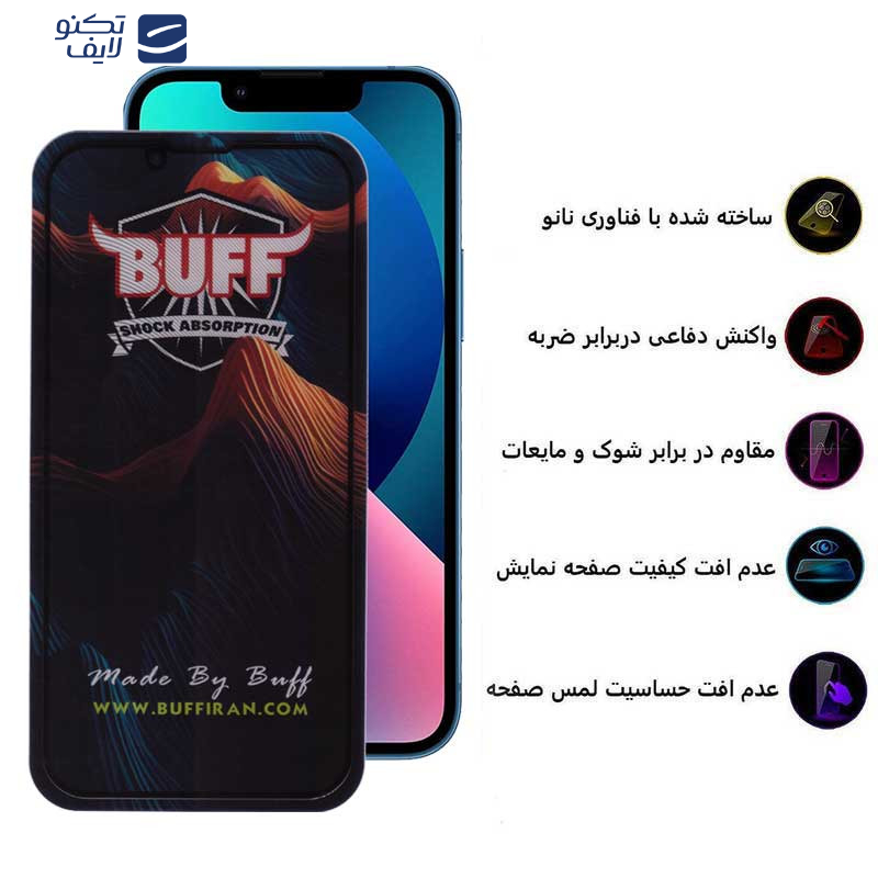 محافظ صفحه نمایش بوف مدل Mountain مناسب برای گوشی موبایل اپل iPhone 16e/14/13 Pro/13