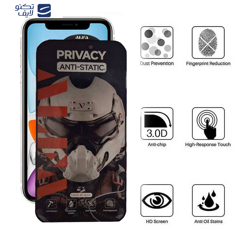 محافظ صفحه نمایش حریم شخصی اپیکوی مدل Alpha مناسب برای گوشی موبایل اپل  iPhone 11 / XR محافظ صفحه نمایش حریم شخصی اپیکوی مدل Alpha مناسب برای گوشی موبایل اپل  iPhone 11 / XR