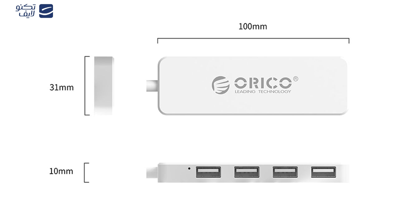 هاب USB 2.0 چهار پورت اوریکو مدل FL01 هاب USB 2.0 چهار پورت اوریکو مدل FL01