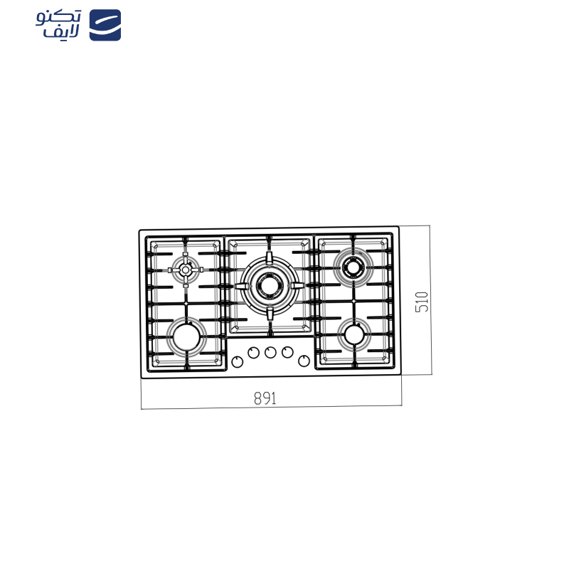 اجاق گاز صفحهای کن مدل پولاریس مولتی استپ اجاق گاز صفحهای کن مدل پولاریس مولتی استپ