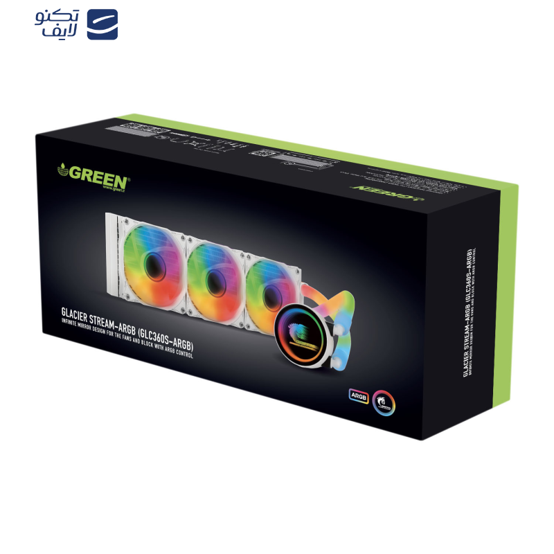سیستم خنک کننده آبی گرین مدل GLACIER 360 STREAM-ARGB سیستم خنک کننده آبی گرین مدل GLACIER 360 STREAM-ARGB