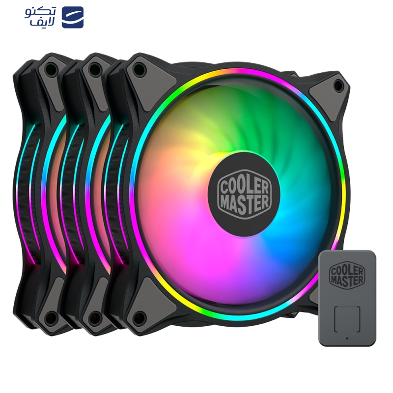 فن کیس کولر مستر مدل MasterFan MF120 Halo 3in1 بسته سه عددی فن کیس کولر مستر مدل MasterFan MF120 Halo 3in1 بسته سه عددی