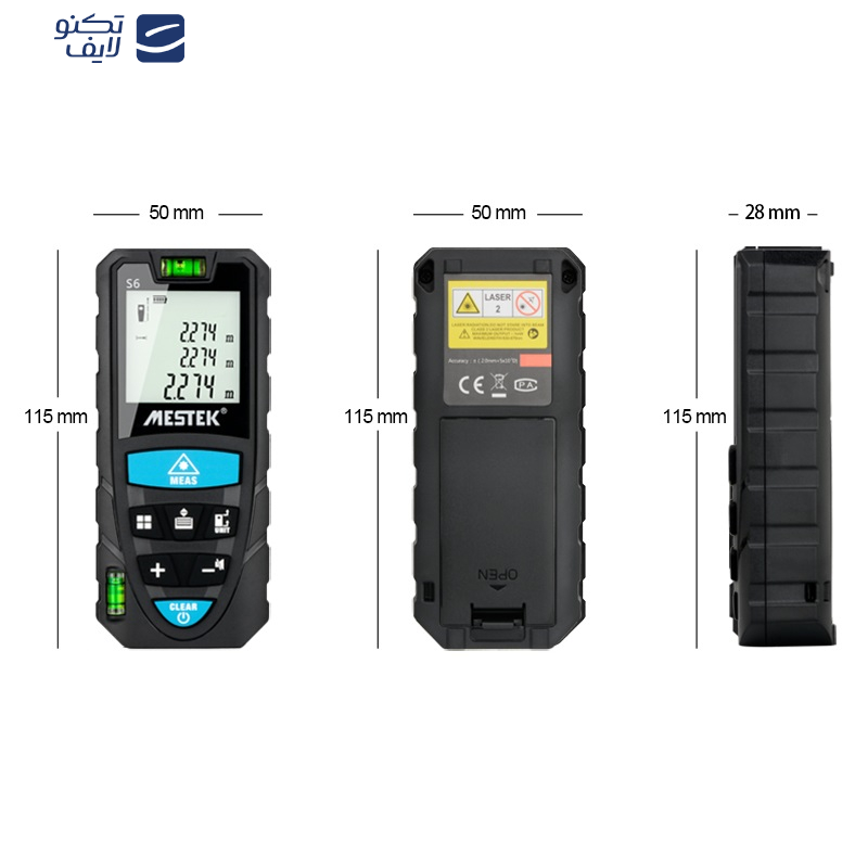 متر لیزری دیجیتال مستک مدل S6 100M متر لیزری دیجیتال مستک مدل S6 100M
