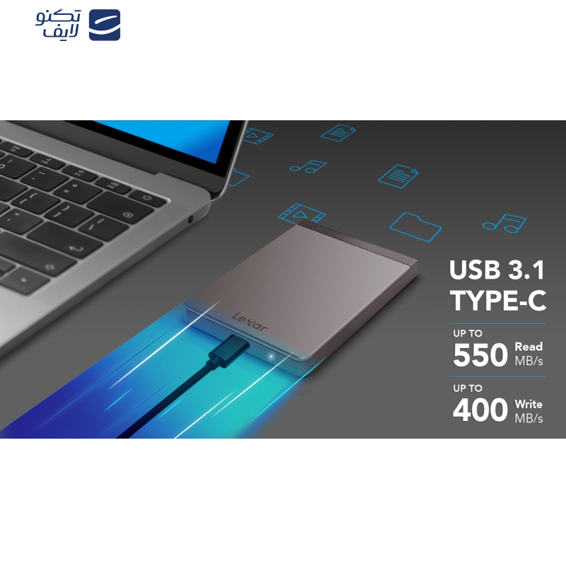 اس اس دی اکسترنال لکسار مدل SL200 ظرفیت 1 ترابایت اس اس دی اکسترنال لکسار مدل SL200 ظرفیت 1 ترابایت
