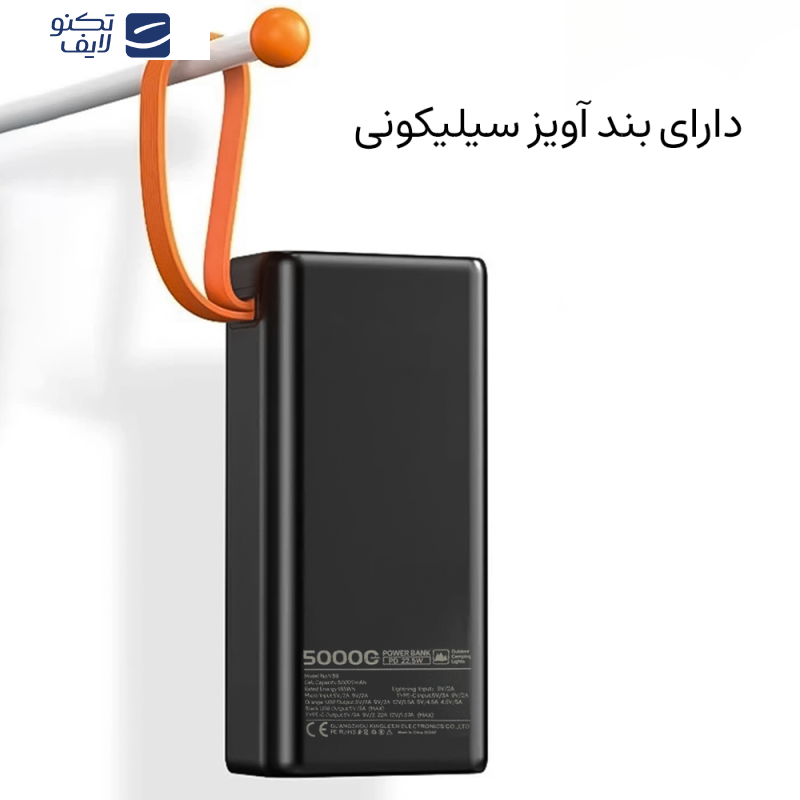 پاوربانک پی زد ایکس مدل V89 Fast Charge 22.5W ظرفیت 50000 میلی آمپر ساعت پاوربانک پی زد ایکس مدل V89 Fast Charge 22.5W ظرفیت 50000 میلی آمپر ساعت