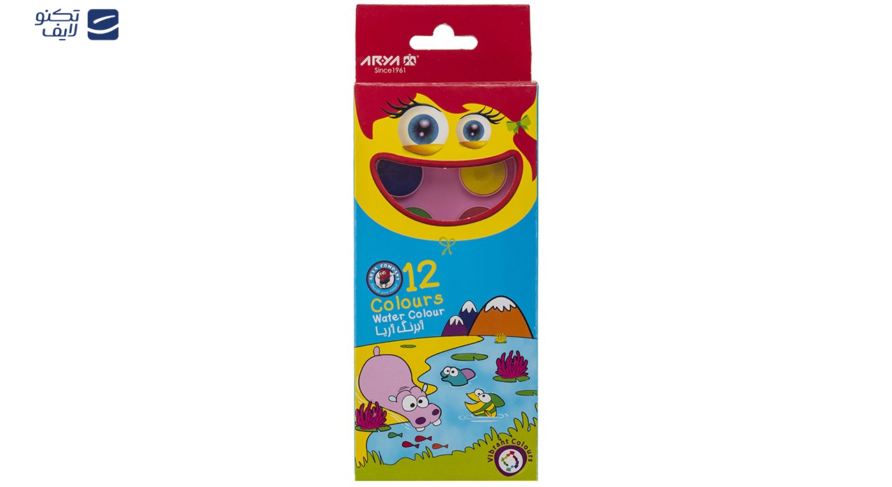 آبرنگ 12 رنگ آریا کد 1-5003