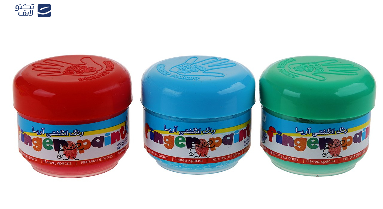 رنگ انگشتی 6 رنگ آریا مدل 7003- حجم 300 میلی لیتر رنگ انگشتی 6 رنگ آریا مدل 7003- حجم 300 میلی لیتر