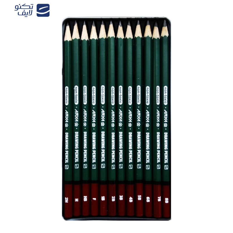 مداد طراحی آریا مدل Artist کد 006-3075 مجموعه 12 عددی
