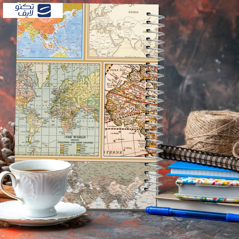 دفتر مشق 100 برگ مستر راد مدل نقشه جهان طرح world map کد fiory 2415  دفتر مشق 100 برگ مستر راد مدل نقشه جهان طرح world map کد fiory 2415