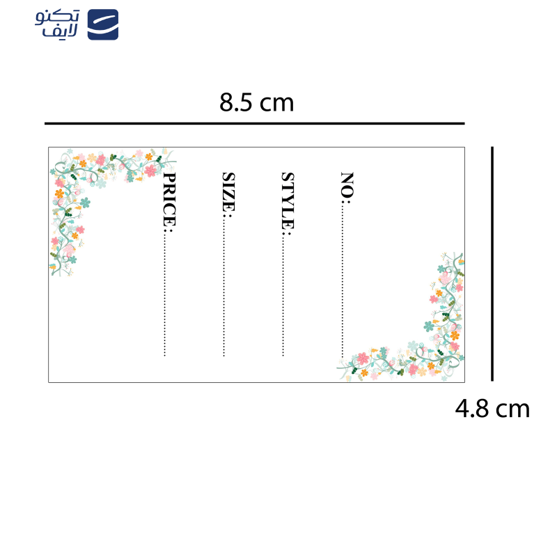 اتیکت لباس مستر راد طرح گل کد fiory 2171 بسته 100 عددی اتیکت لباس مستر راد طرح گل کد fiory 2171 بسته 100 عددی