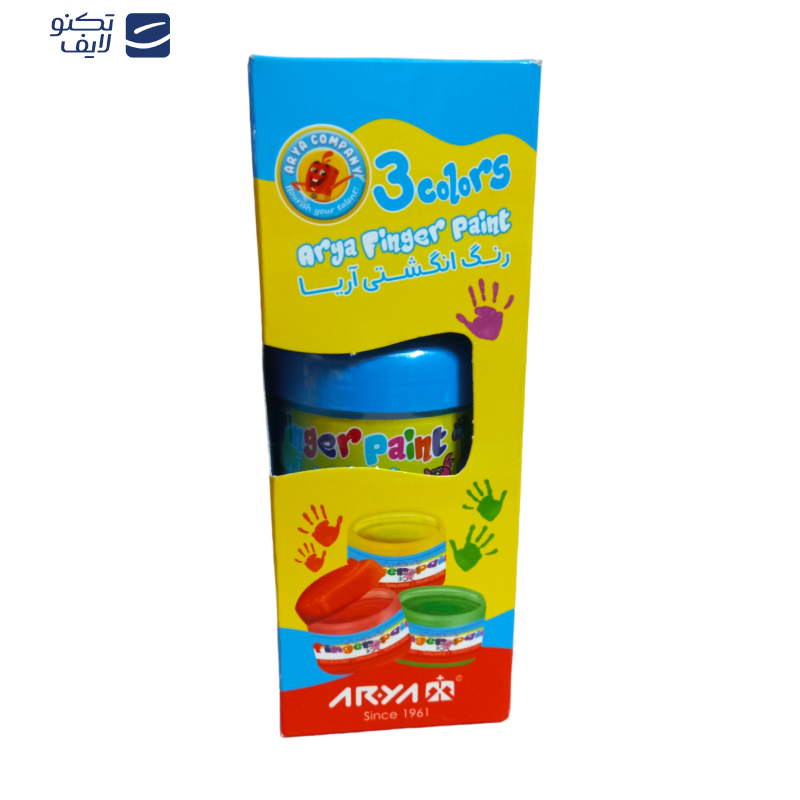 رنگ انگشتی 3 رنگ آریا مدل 02 به همراه پاستل روغنی رنگ انگشتی 3 رنگ آریا مدل 02 به همراه پاستل روغنی
