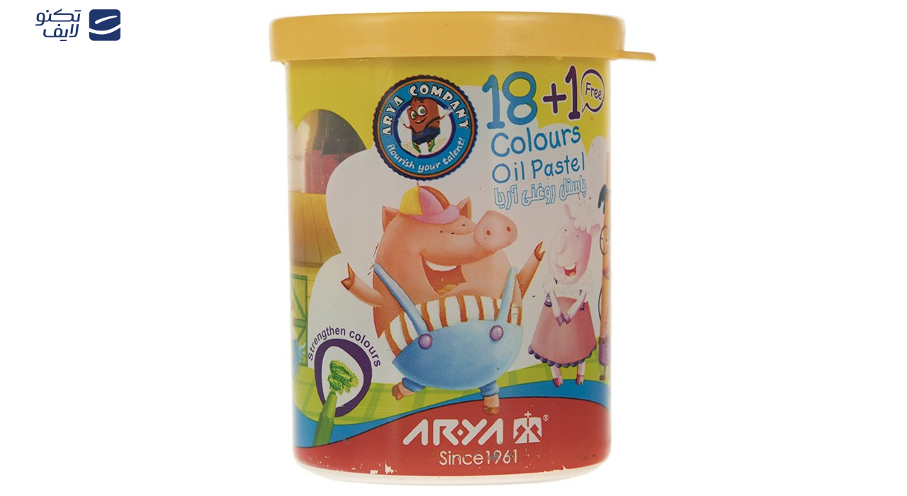 پاستل روغنی 1 + 18 رنگ آریا کد 2019 پاستل روغنی 1 + 18 رنگ آریا کد 2019