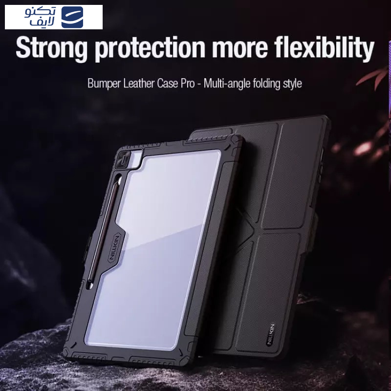 کیف کلاسوری نیلکین مدل Bumper Pro Multi-angle folding style مناسب برای تبلت سامسونگ Galaxy Tab S10 FE Plus کیف کلاسوری نیلکین مدل Bumper Pro Multi-angle folding style مناسب برای تبلت سامسونگ Galaxy Tab S10 FE Plus