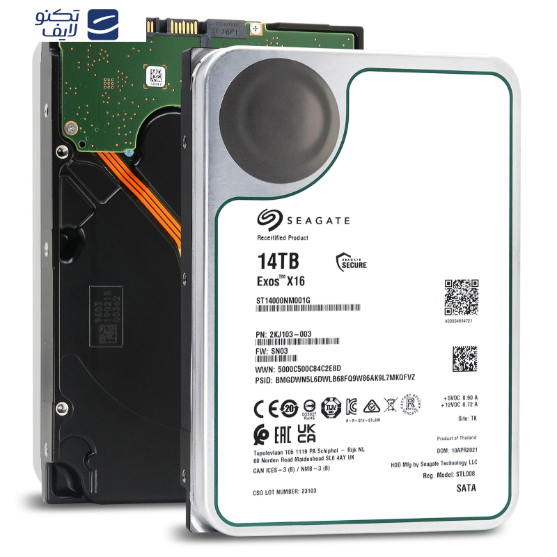 هارد دیسک اینترنال سیگیت مدل Exos ST14000NM001G ظرفیت 14 ترابایت هارد دیسک اینترنال سیگیت مدل Exos ST14000NM001G ظرفیت 14 ترابایت