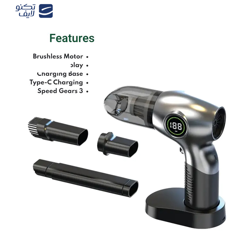 دستگاه دمنده و مکنده شارژی گرین لاین مدل GN3N1VAC دستگاه دمنده و مکنده شارژی گرین لاین مدل GN3N1VAC