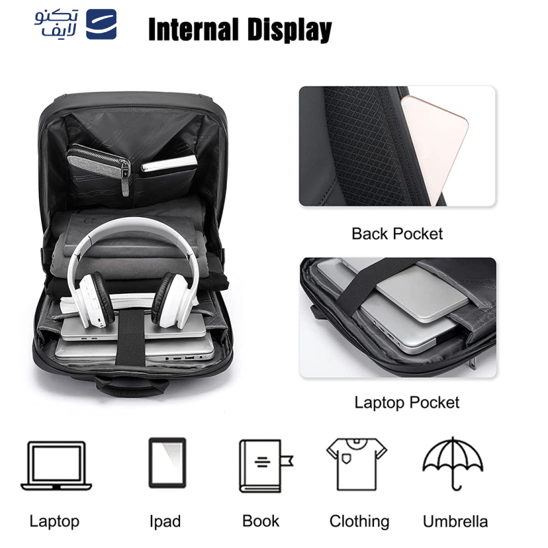 کوله پشتی لپ تاپ بنج مدل BN-2809 مناسب برای لپ تاپ تا 14 اینچی کوله پشتی لپ تاپ بنج مدل BN-2809 مناسب برای لپ تاپ تا 14 اینچی