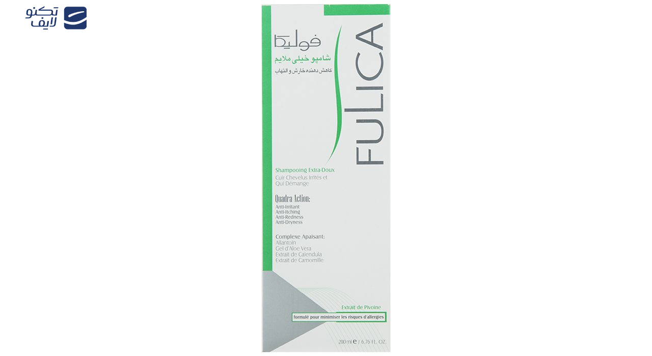 شامپو خیلی ملایم فولیکا مخصوص پوست سر حساس و خارش دار حجم 200 میلیلیتر شامپو خیلی ملایم فولیکا مخصوص پوست سر حساس و خارش دار حجم 200 میلیلیتر