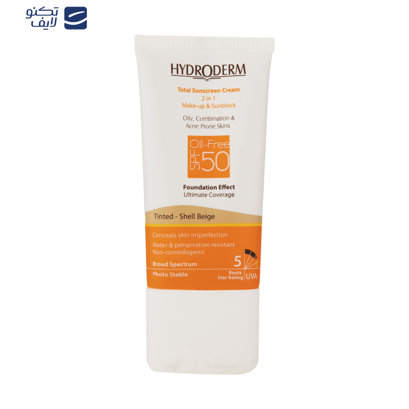 کرم ضد آفتاب رنگی SPF 50 هیدرودرم مدل 01  مناسب برای پوست چرب حجم 40 میلی لیتر