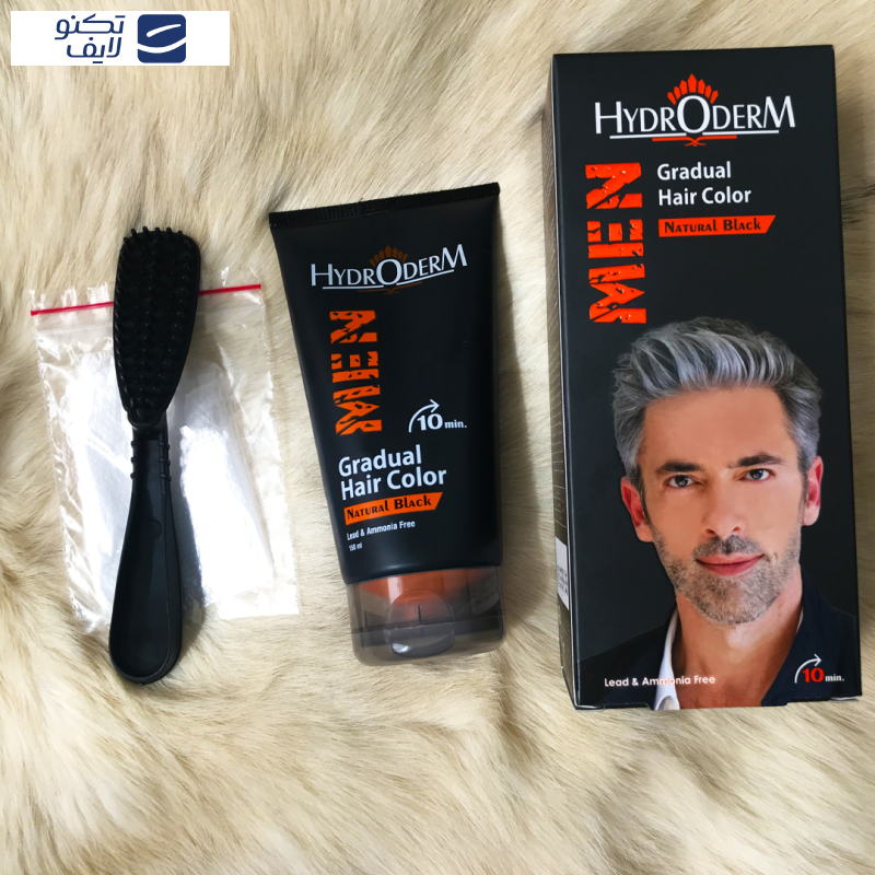 کرم رنگ مو تدریجی هیدرودرم مدل Gradual حجم 150 میلی لیتر رنگ مشکی