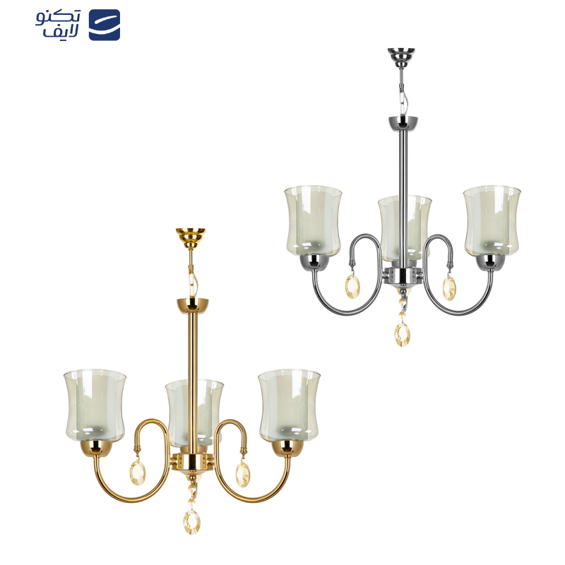 لوستر سه شعله چشمه نور کد AB811/3 لوستر سه شعله چشمه نور کد AB811/3