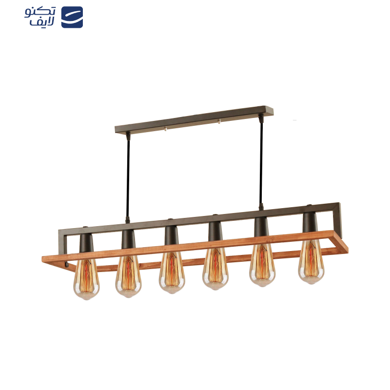 لوستر شش شعله چشمه نور کد A1336/6-BK لوستر شش شعله چشمه نور کد A1336/6-BK