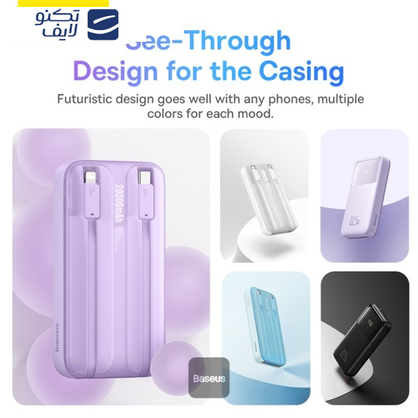 پاوربانک بیسوس مدل Comet Series 22.5W ظرفیت 20000 میلی آمپر ساعت