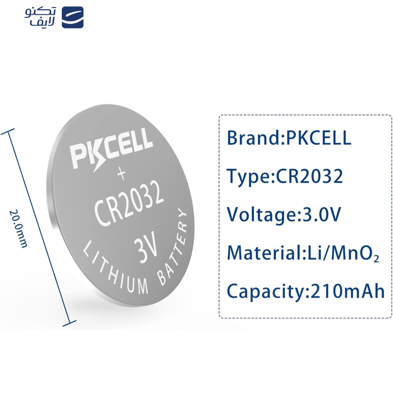 باتری سکه ای پیکی سل مدل CR2032 3V Lithium Manganese مجموعه 6 عددی  باتری سکه ای پیکی سل مدل CR2032 3V Lithium Manganese مجموعه 6 عددی