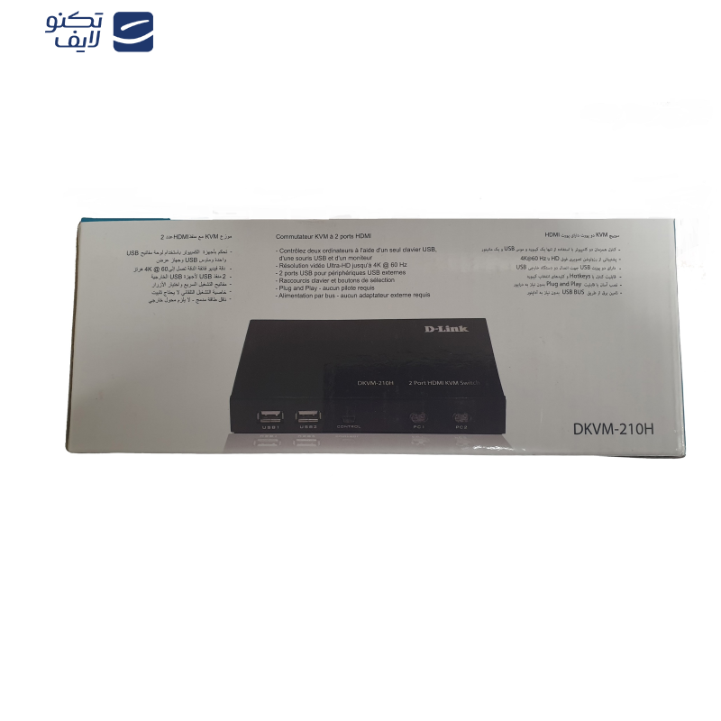 سوییچ 2 پورت KVM دی لینک مدل DKVM-210H سوییچ 2 پورت KVM دی لینک مدل DKVM-210H